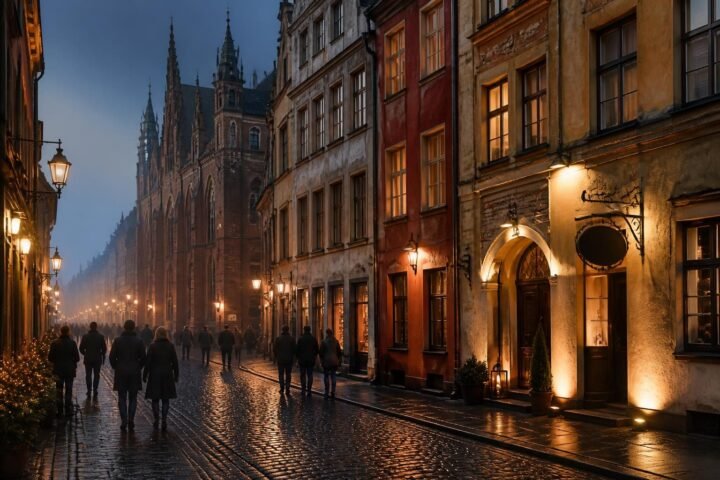 Barani Łeb in Barani Łeb in Toruń: Old Town nightlife on Podmurna Street