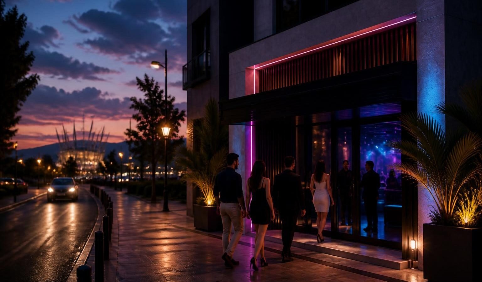 District Podgorica in District Podgorica: a weekend electronic-music club near the stadium