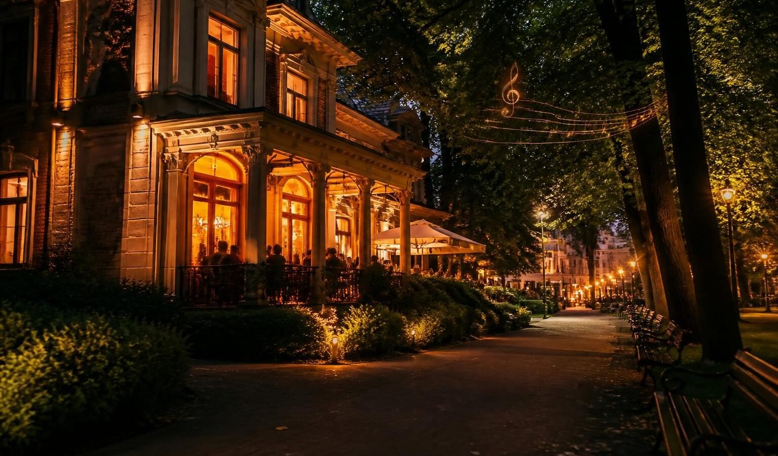 Willa in Willa, Łódź: a park-side club and café at Żeromskiego 117