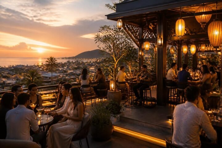 ROSSO SKY BAR & LOUNGE in ROSSO Sky Bar & Lounge, Phu Quoc: rooftop views and late-night energy in Duong Dong