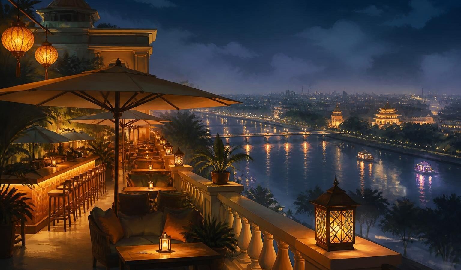 SLINE Skybar in SLINE Skybar in Hue: a rooftop nightlife stop on Lam Hoang Street