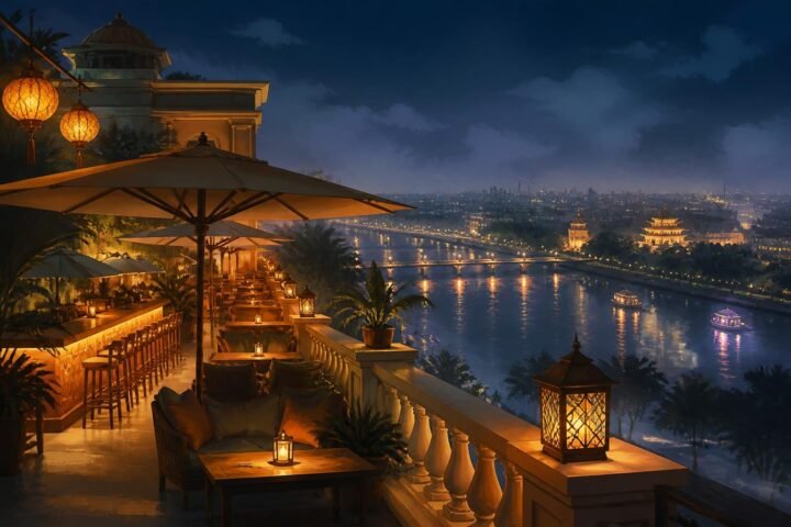 SLINE Skybar in SLINE Skybar in Hue: a rooftop nightlife stop on Lam Hoang Street